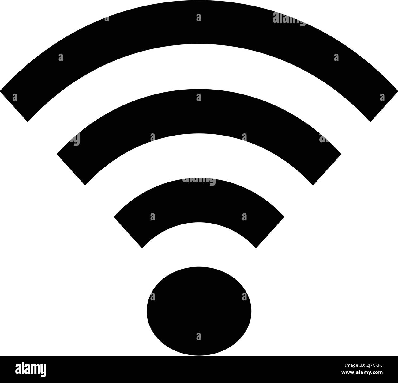 Icône de silhouette Wi-Fi. Icône radio Wave et hotspot. Vecteur modifiable. Illustration de Vecteur