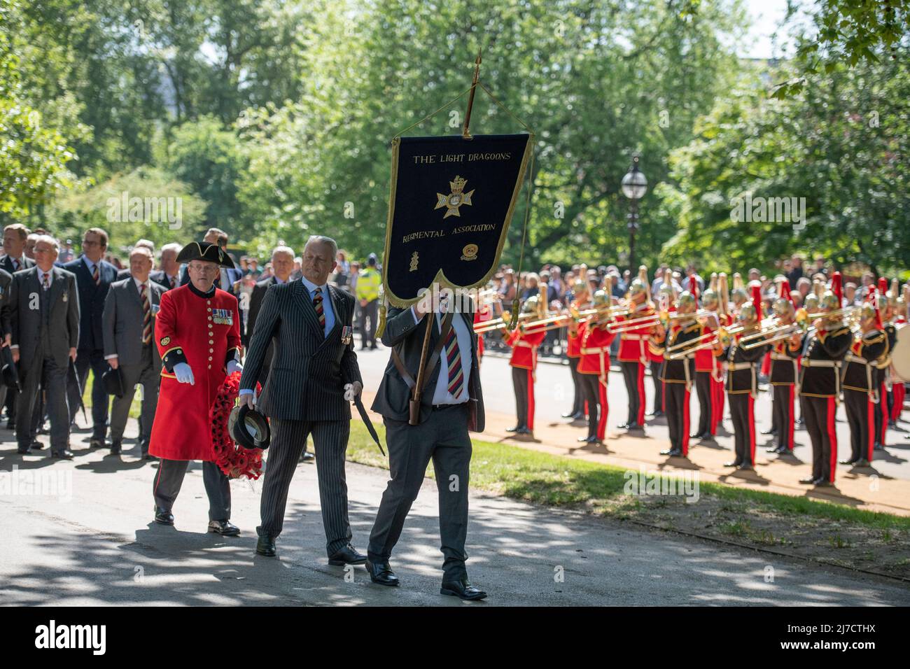 Gcvo Robe Hyde Park, Londres, Royaume-Uni. 8 mai 2022. Combiné Cavalry Old ...