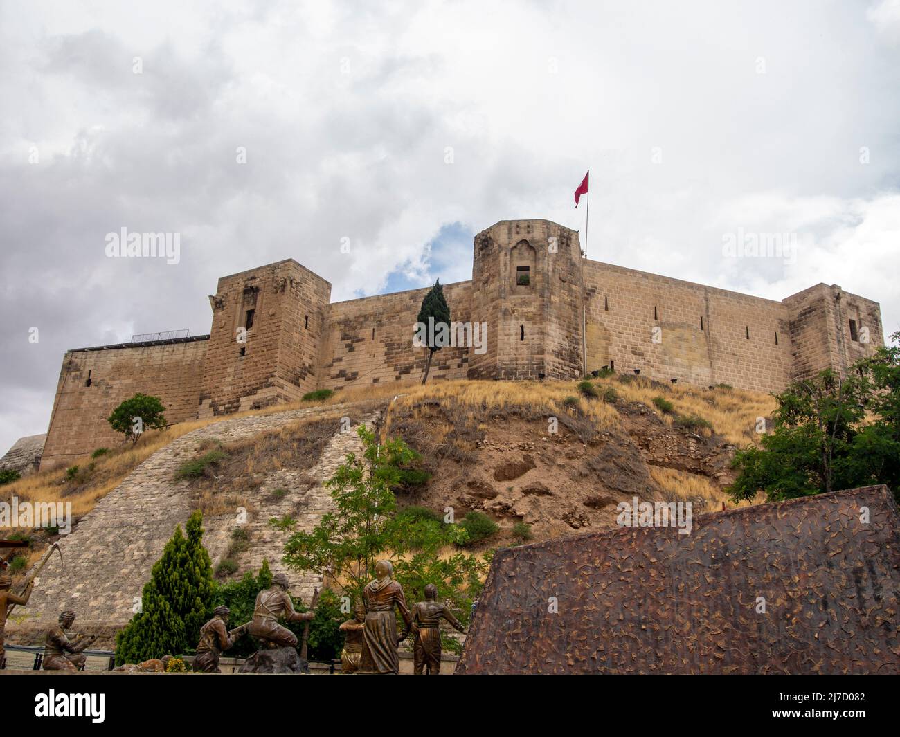 Paysage du château de Gaziantep dans la ville de Gaziantep en Turquie Banque D'Images