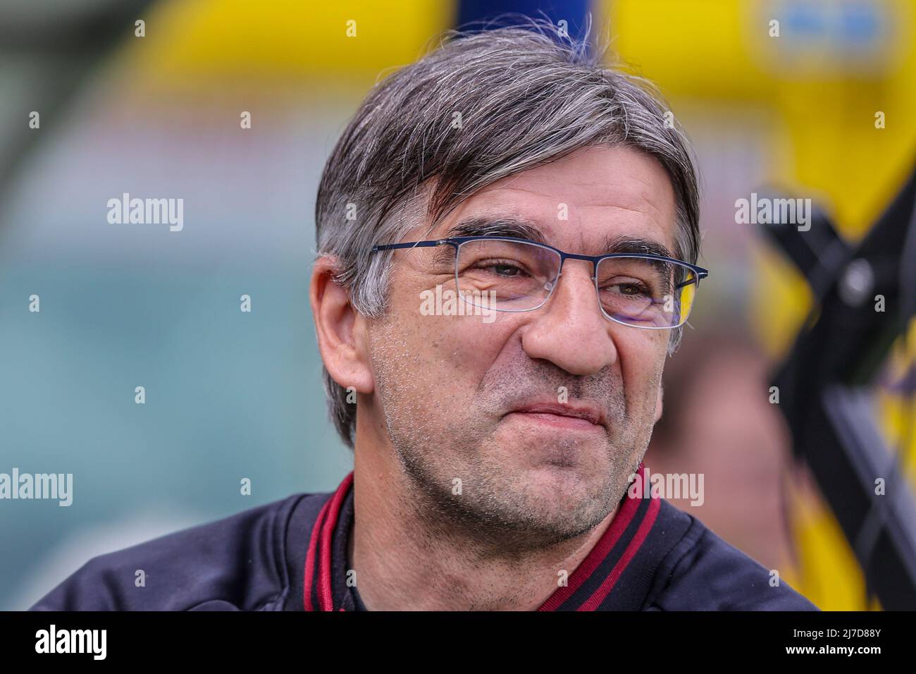 Ivan Juric entraîneur en chef du FC Torino souriant pendant la série Un match de football 2021/22 entre le FC Torino contre SSC Napoli au Stadio Olimpico Grande Torino. (Score final ; Torino FC 0 - 1 SSC Napoli) (photo de Fabrizio Carabelli / SOPA Images / Sipa USA) Banque D'Images