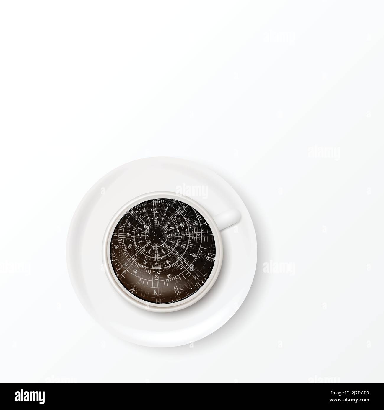 Papier peint Magic Dark Coffee Illustration de Vecteur