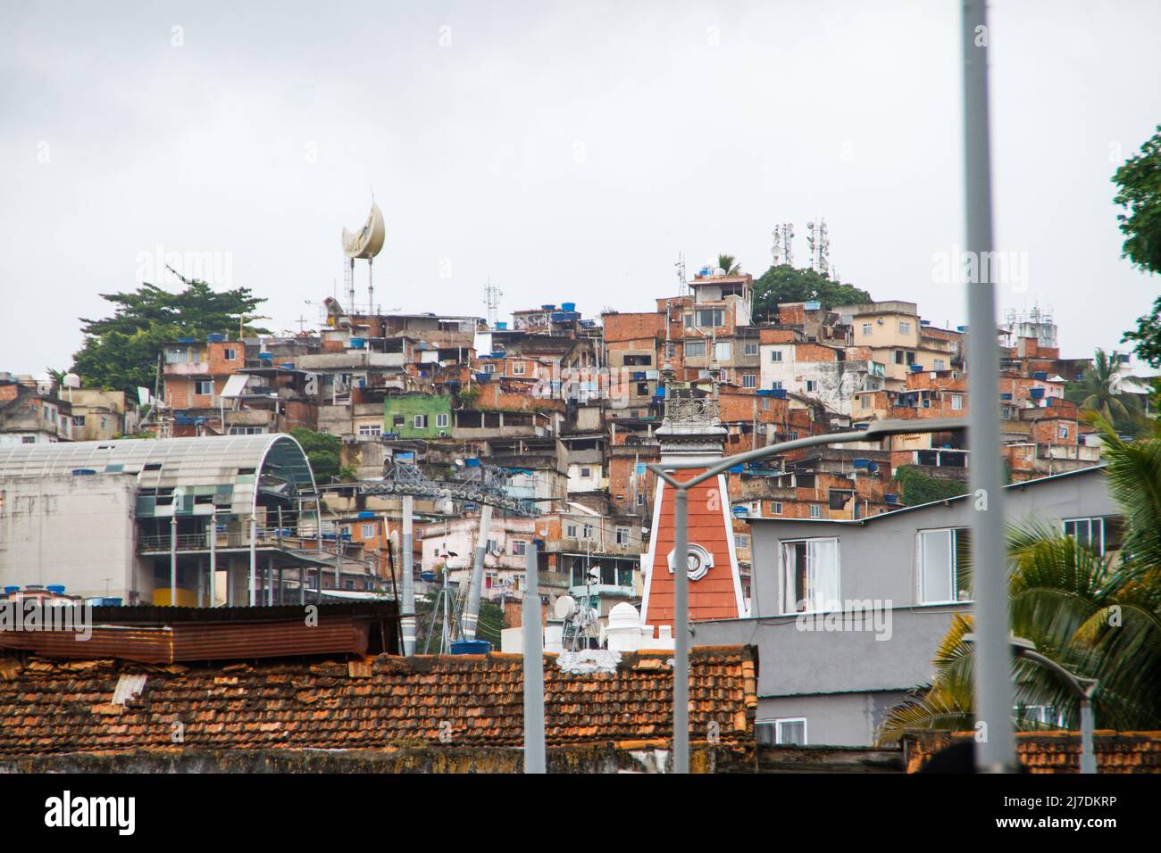 Providencia bidonville de Rio de Janeiro. Banque D'Images