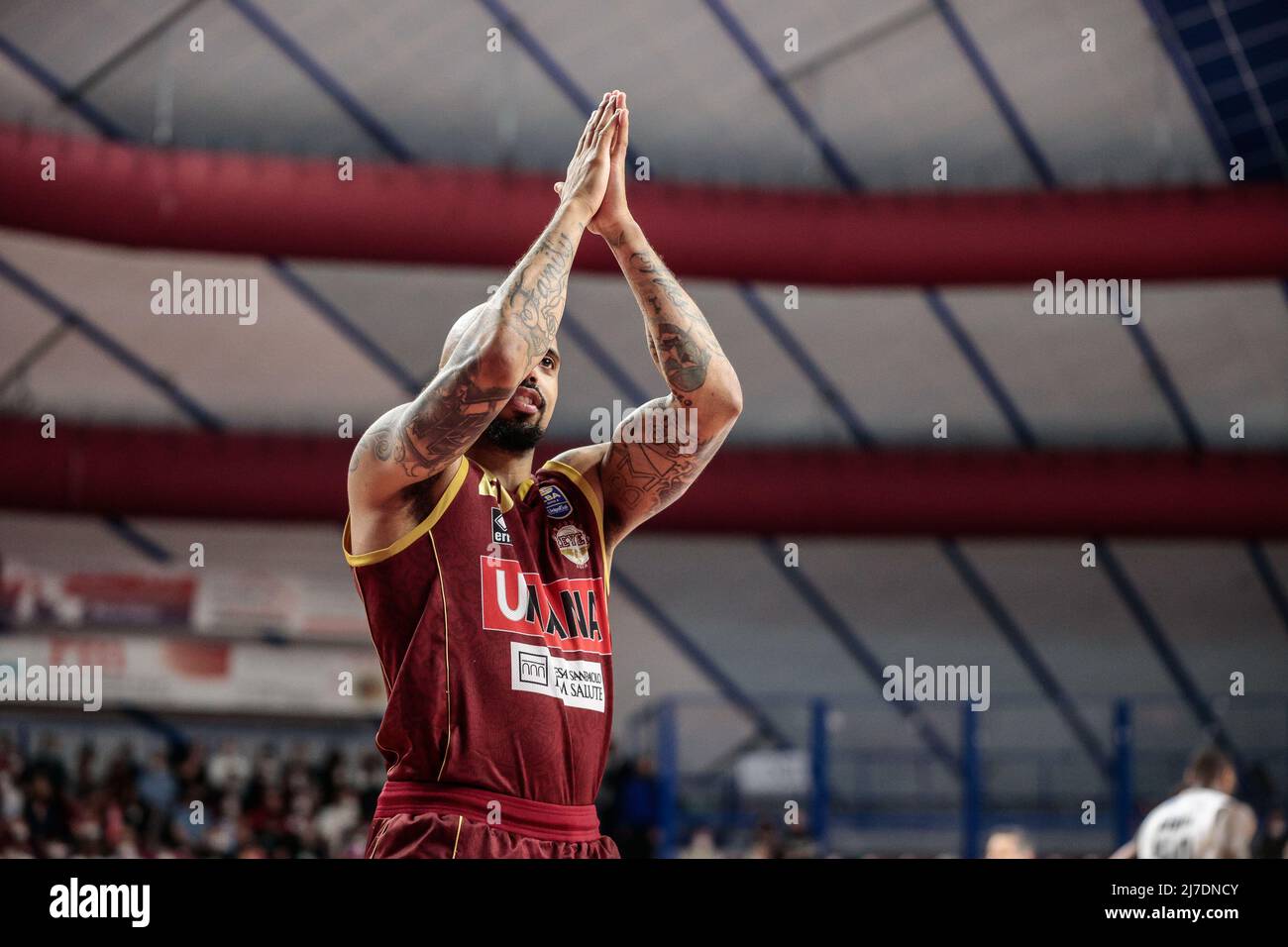 Venise, Italie, mai 08 2022, Jordan Theodore (Umana Reyer Venezia) pendant Umana Reyer Venezia vs AX Armani Exchange Milano, Italian Basketball A Serie Championship à Venise, Italie, mai 08 2022 Banque D'Images