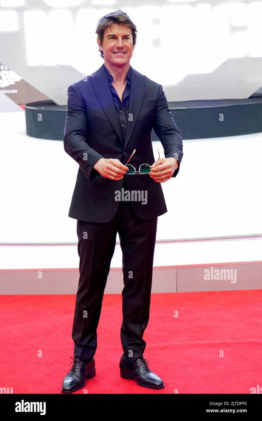 MEXICO, MEXIQUE - 06 MAI : Tom Cruise participe à la première mexicaine de 'Top Gun: Maverick'. (Photo de Francisco Morales/DAMMPHOTO) Banque D'Images