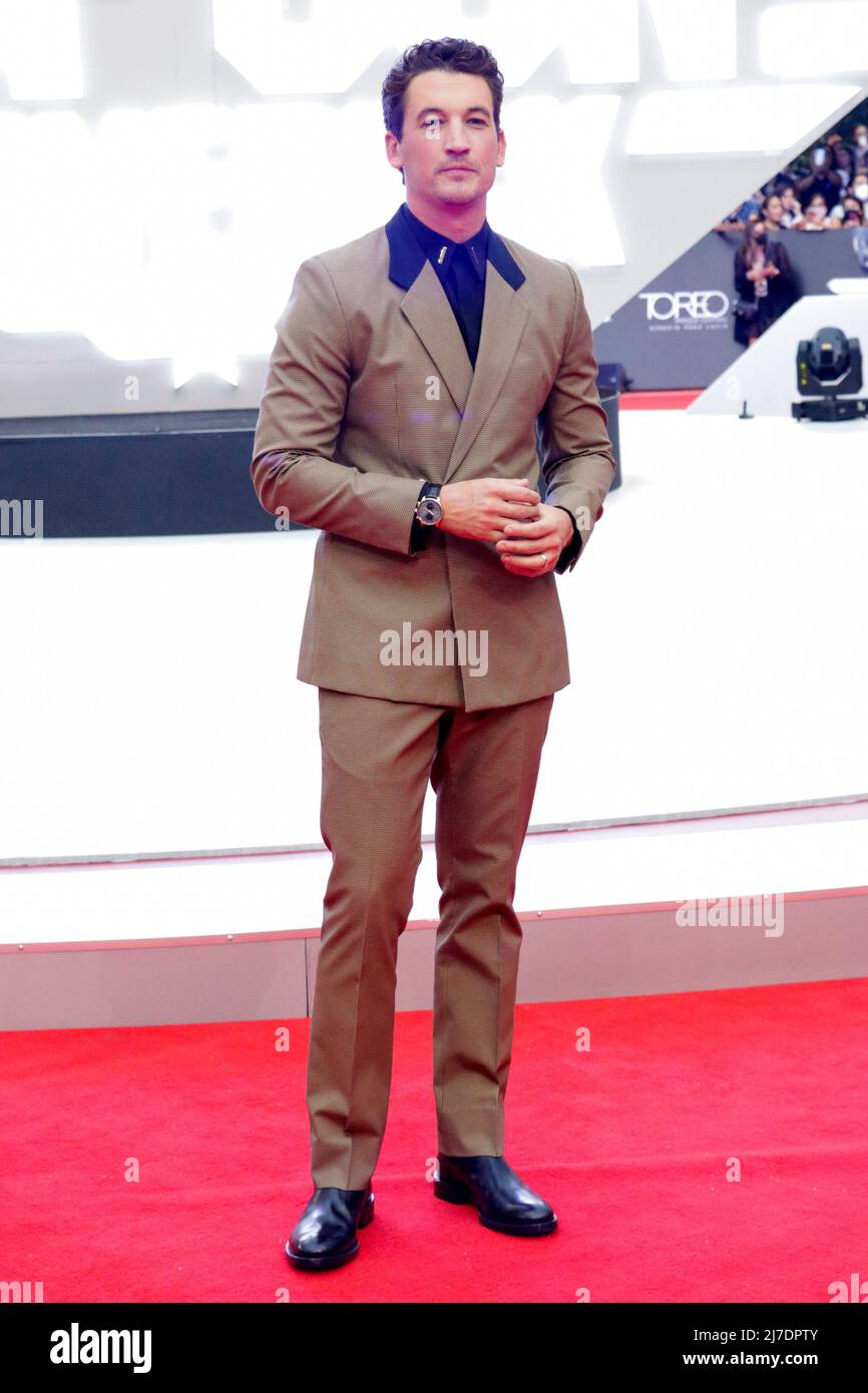 MEXICO, MEXIQUE - 06 MAI : Miles Teller participe à la première mexicaine de 'Top Gun: Maverick'. (Photo de Francisco Morales/DAMMPHOTO) Banque D'Images