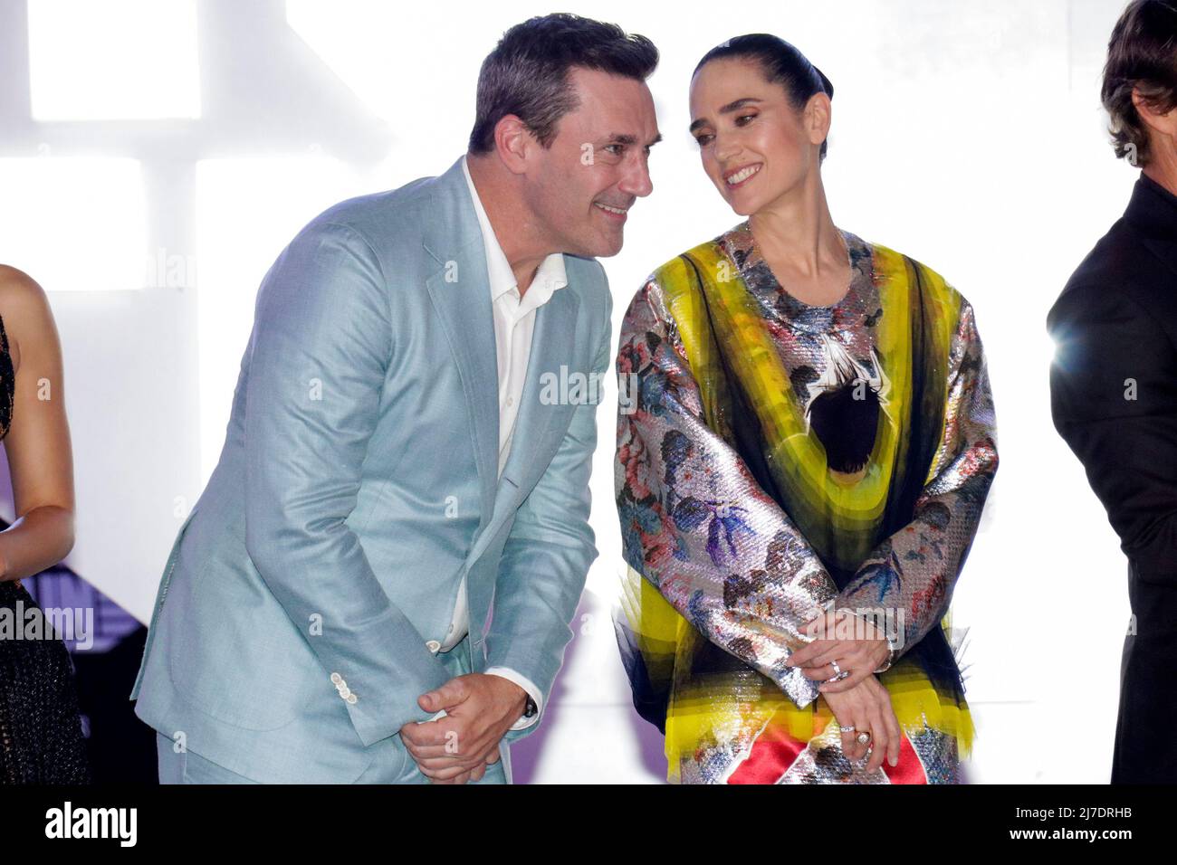 MEXICO, MEXIQUE - MAI 06 : Jennifer Connelly et Jon Hamm assistent à la première mexicaine de 'Top Gun: Maverick'. (Photo de Francisco Morales/DAMMPHOTO) Banque D'Images