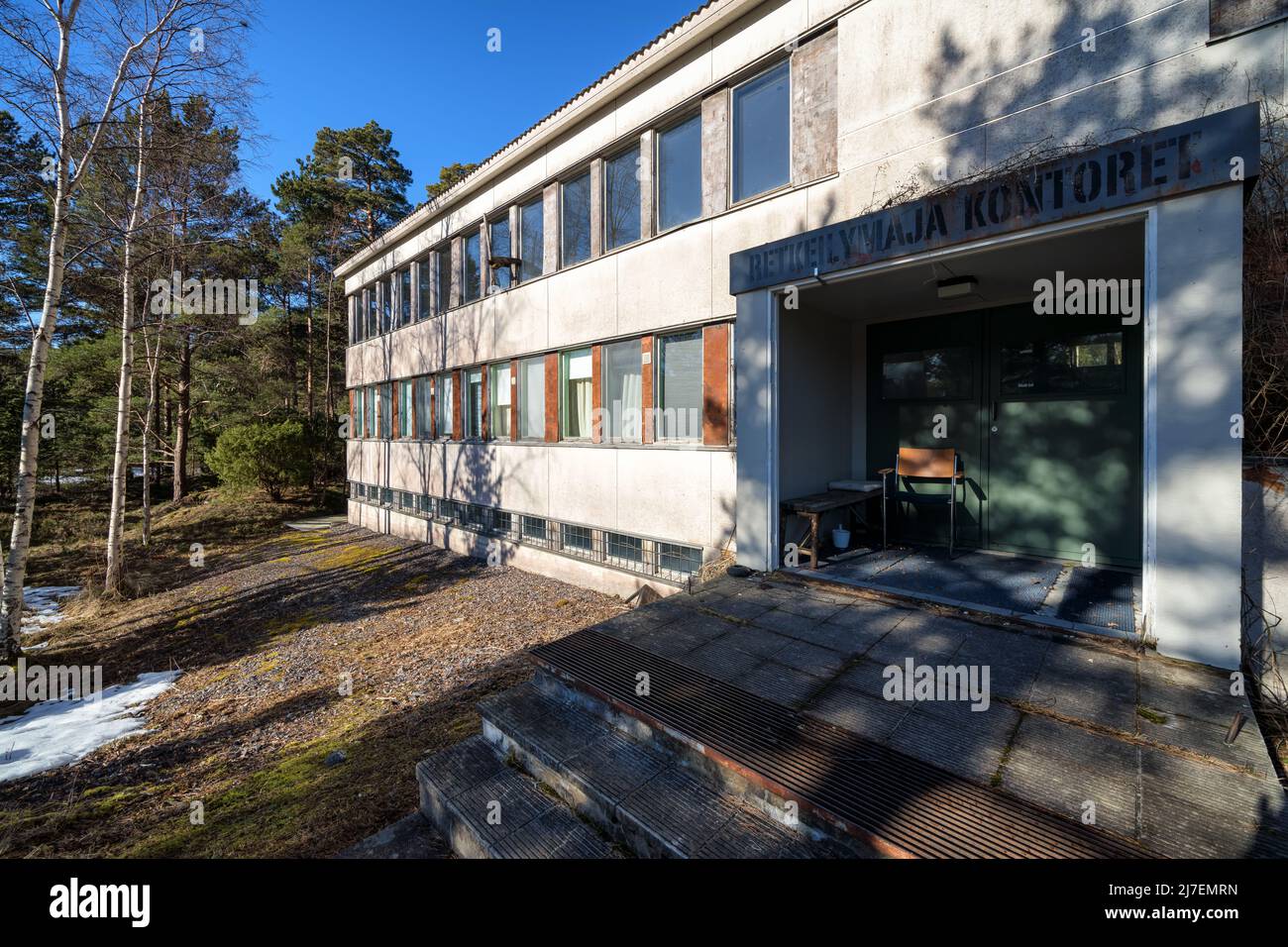 Hébergement à 'Retkeilymaja Kontoret' sur l'île de Jussarö, Raasepori, Finlande Banque D'Images