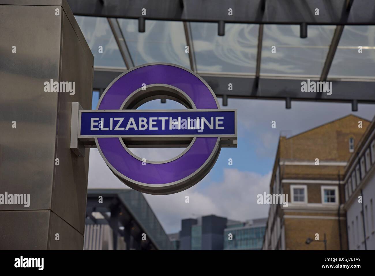Une nouvelle station signe le nouveau projet ferroviaire de Londres, la ligne Elizabeth, à la gare de Paddington, Londres. 5th mai 2022 Banque D'Images