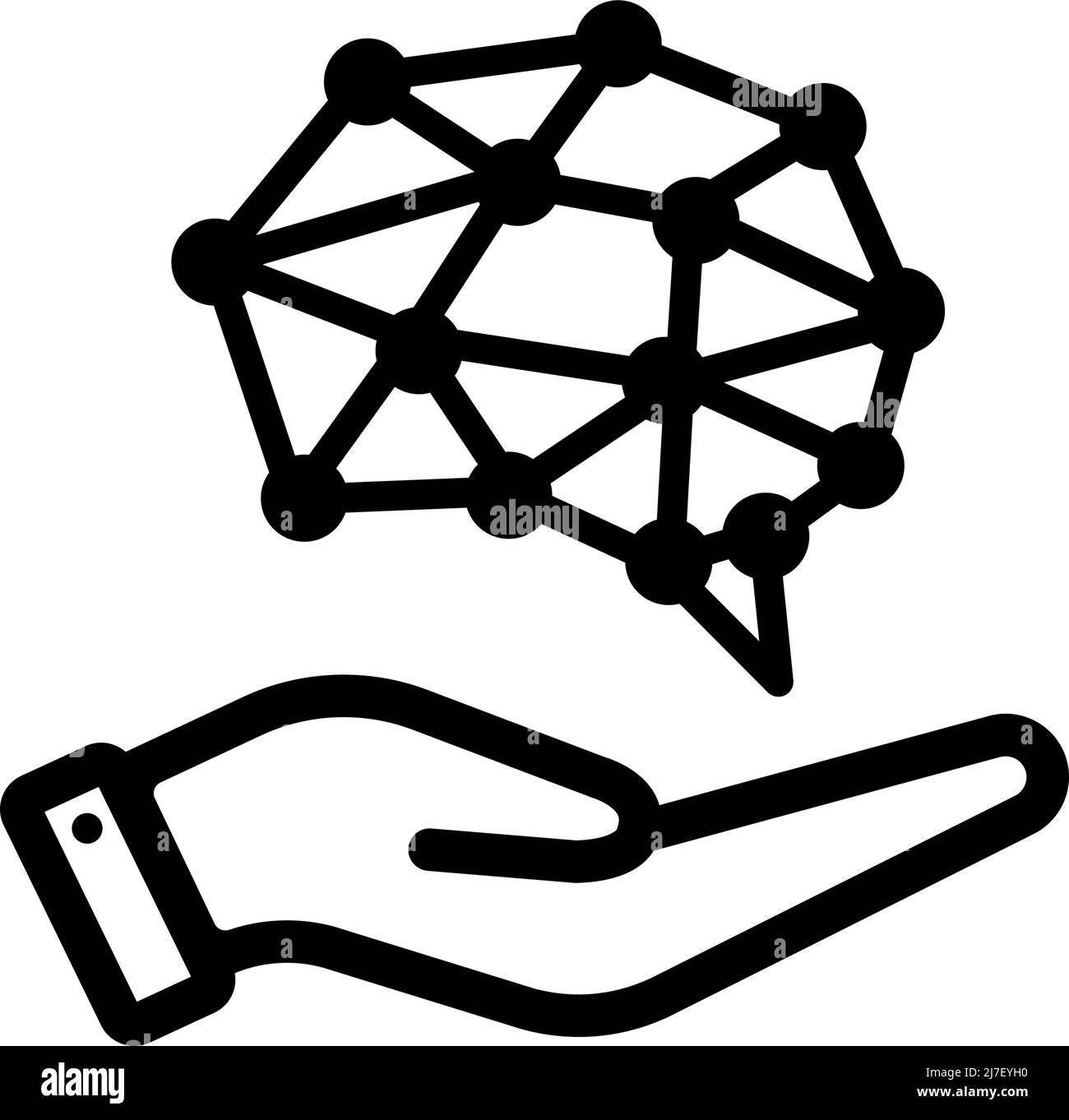 IA (intelligence artificielle) / icône de technologie d'innovation Illustration de Vecteur