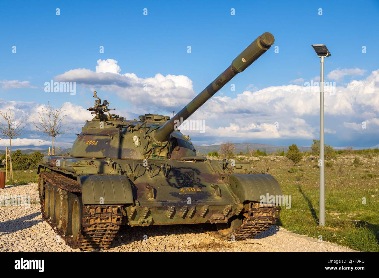 Char T-55 de la guerre en Croatie Banque D'Images