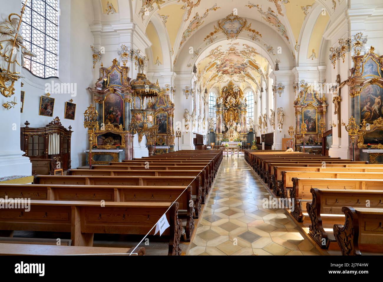 Allemagne Bavière route romantique. Schongau. Église Mariae Himmelfahrt Banque D'Images