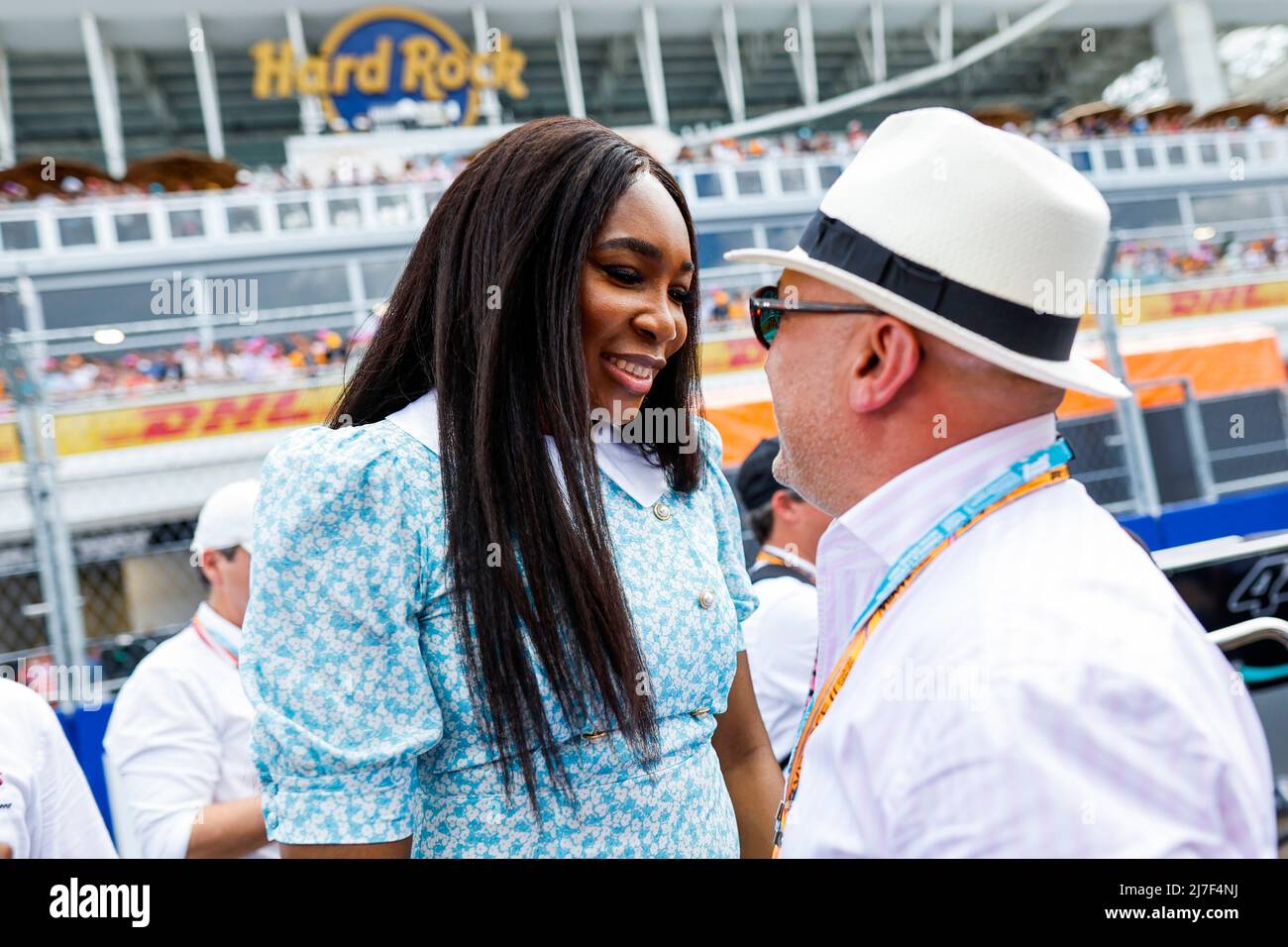 Venus Williams, Grand Prix de Miami F1 à l'aérodrome international de Miami le 8 mai 2022 à Miami, États-Unis d'Amérique. (Photo par DEUX HAUTS) Banque D'Images