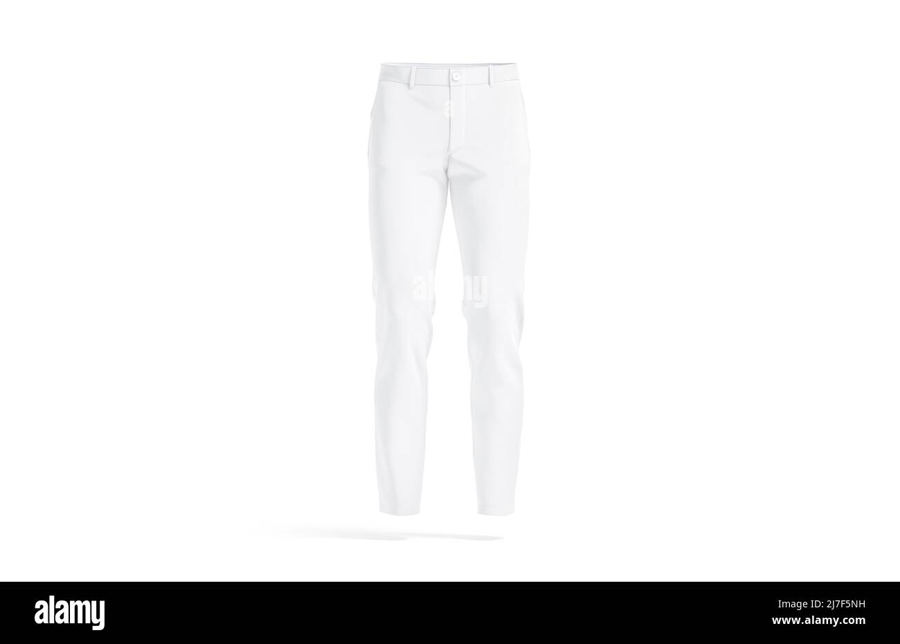 Maquette de pantalon homme blanc vierge, vue de face Banque D'Images