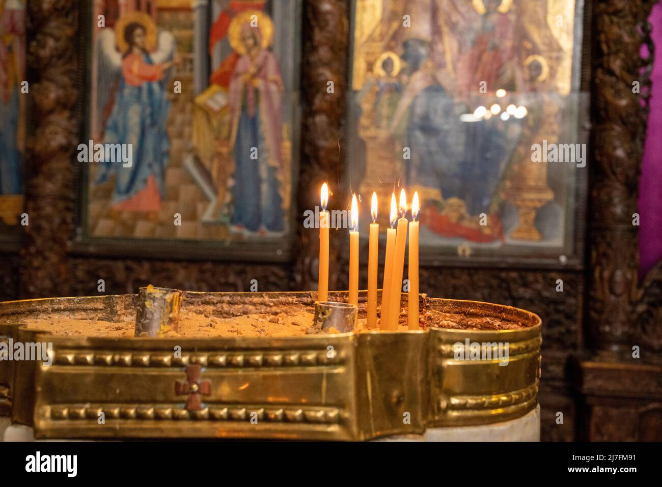 Église orthodoxe grecque de l'Annonciation, Nazareth, Israël l'Église orthodoxe grecque de l'Annonciation également connue sous le nom d'Église orthodoxe grecque de S. Banque D'Images