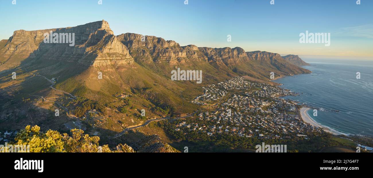 Vue depuis Lions Head of Table Mountain, le Cap Banque D'Images