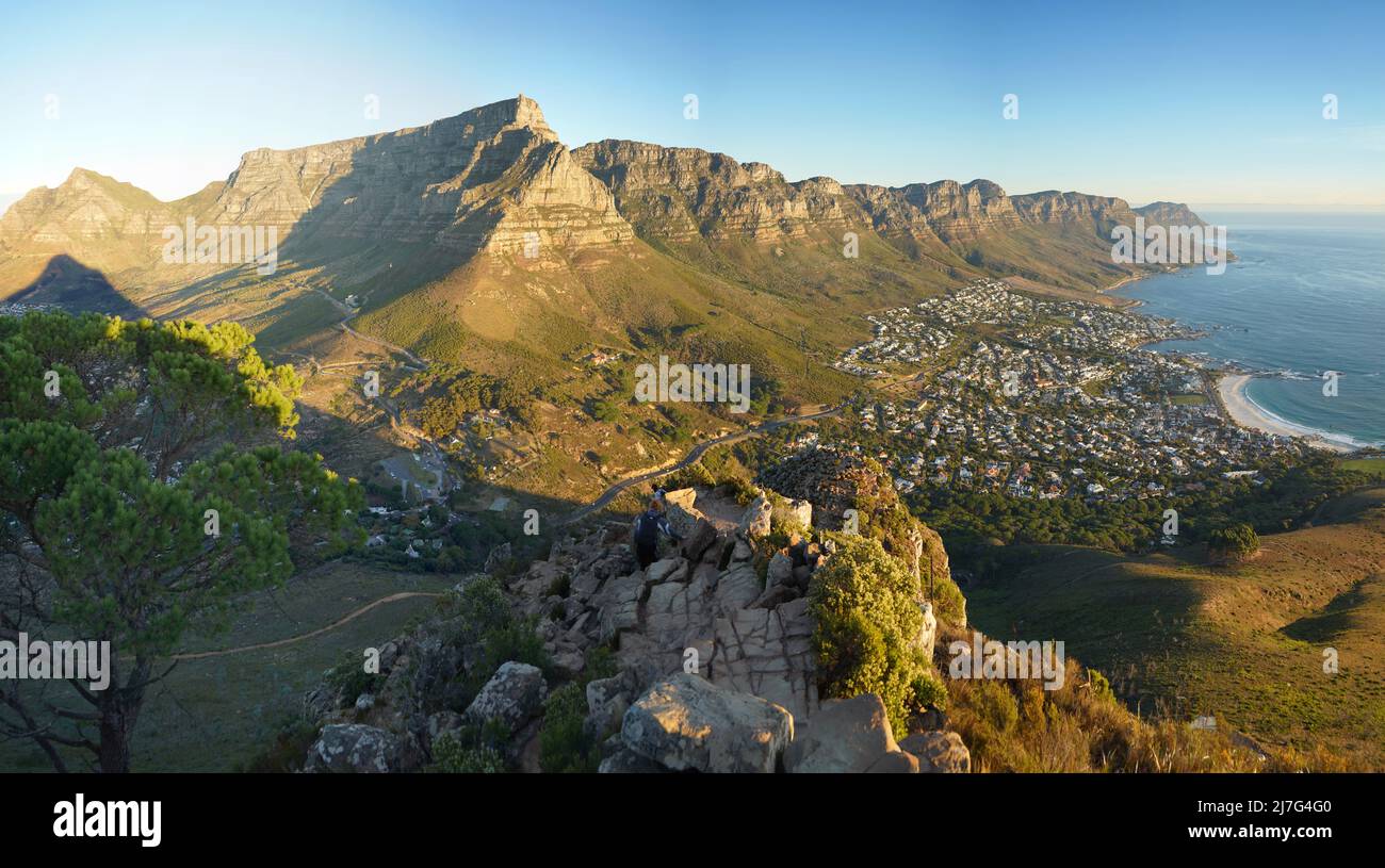 Vue depuis Lions Head of Table Mountain, le Cap Banque D'Images