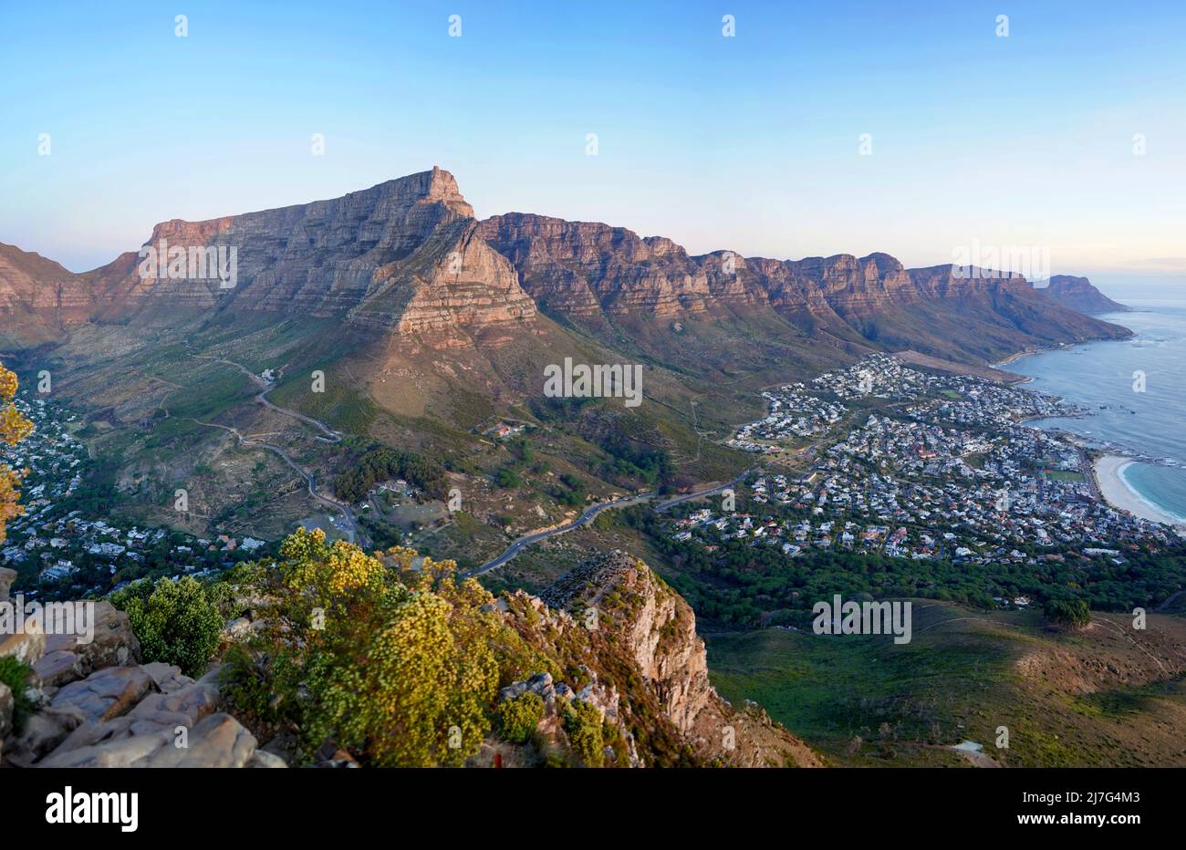 Vue depuis Lions Head of Table Mountain, le Cap Banque D'Images