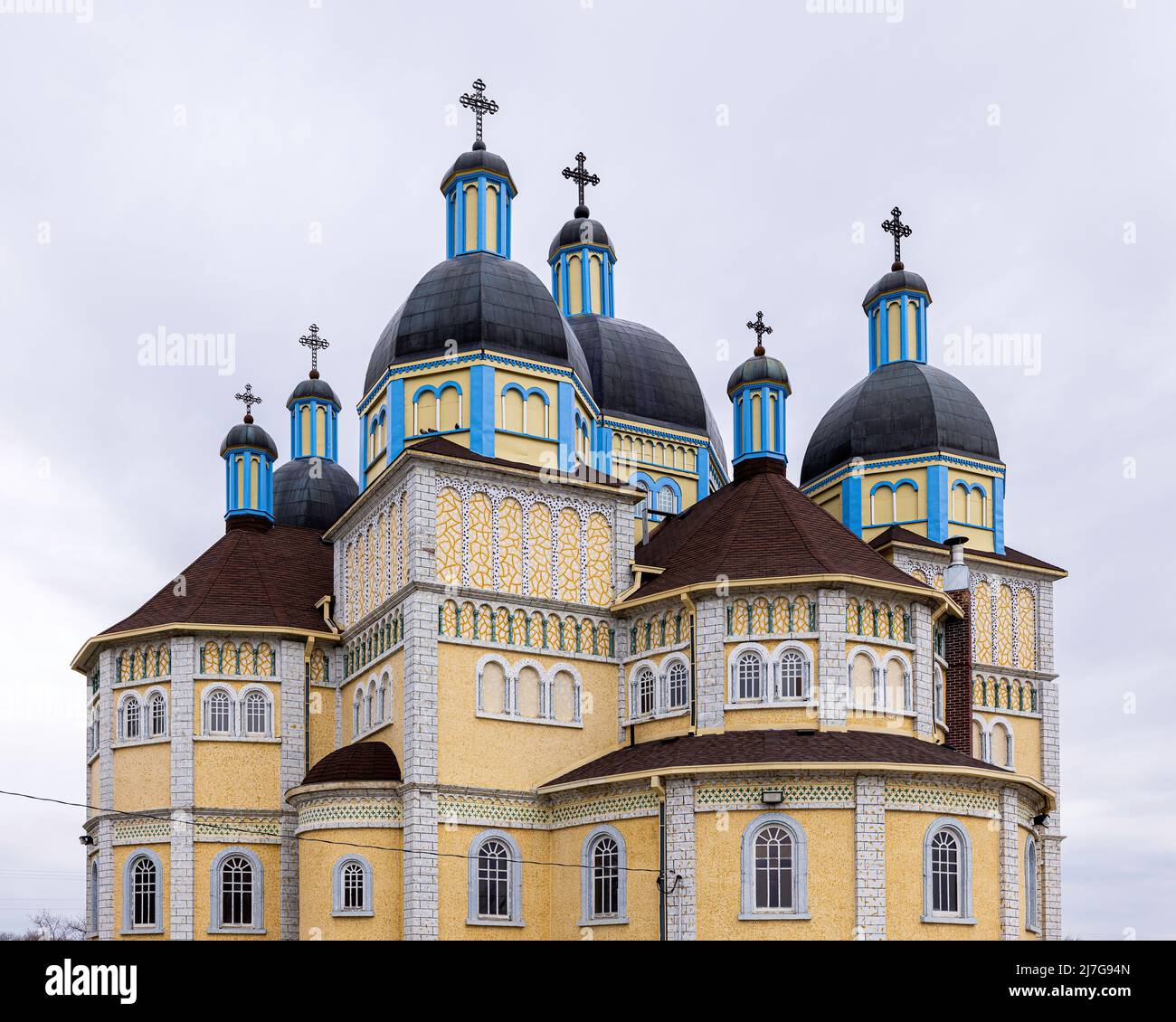 Église catholique ukrainienne de l'Immaculée conception, Cooks Creek, Manitoba, Canada. Banque D'Images