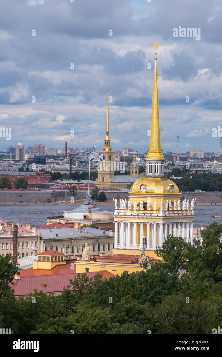 Vue aérienne de la ville de Saint-Pétersbourg en Russie Banque D'Images