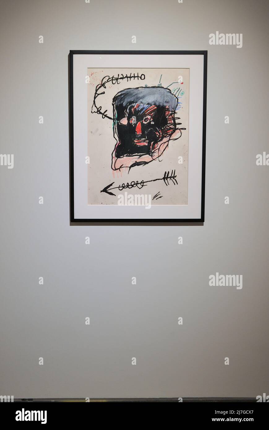 Sans titre par Jean-Michel Basquiat exposé à Sotheby's dans le cadre des enchères d'art « The New York Sales » tenues à New York, NY, le 6 mai 2022. (Photo de Stephen Smith/Sipa USA) Banque D'Images