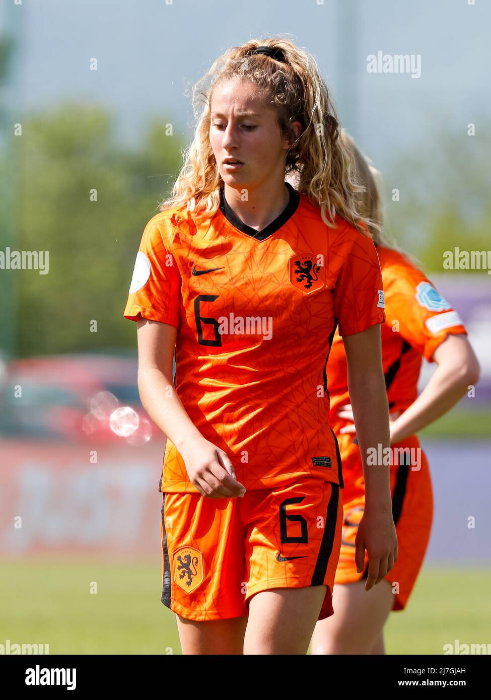 ZENICA, BOSNIE-HERZÉGOVINE - 9 MAI : Quinty Duon des pays-Bas lors du championnat européen des femmes U17 de l'UEFA 2022 entre les pays-Bas et le Danemark au centre d'entraînement de football FF BH le 9 mai 2022 à Zenica, Bosnie-Herzégovine (photo par Nikola Krstic/Orange Pictures) Banque D'Images
