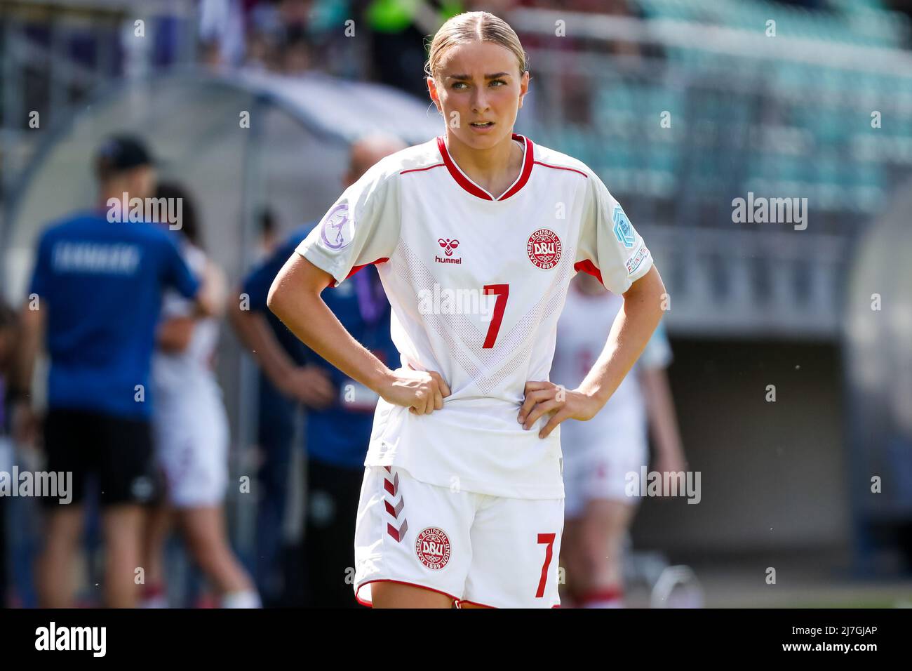 ZENICA, BOSNIE-HERZÉGOVINE - 9 MAI : Josefine Valvik, du Danemark, lors du match de l'UEFA European Women's U17 Championship entre les pays-Bas et le Danemark au centre d'entraînement de football FF BH le 9 mai 2022 2022 à Zenica, Bosnie-Herzégovine (photo par Nikola Krstic/Orange Pictures) Banque D'Images