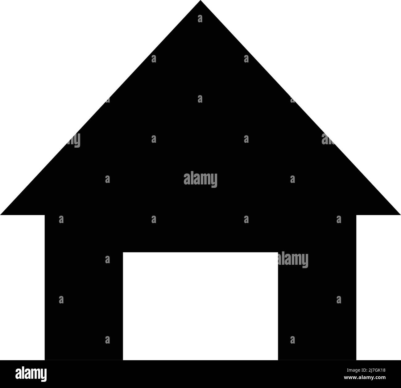 Icône de silhouette de maison compacte. Vecteur modifiable. Illustration de Vecteur
