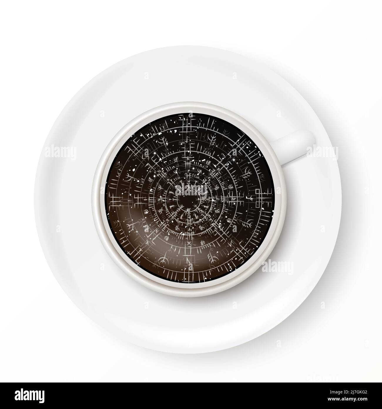 Fond café noir magique Illustration de Vecteur