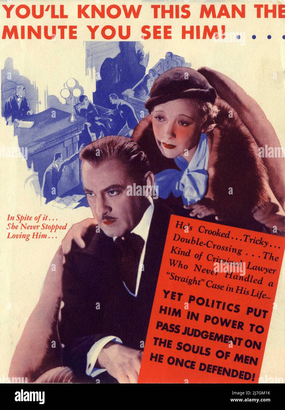 JOHN BARRYMORE et HELEN TWELVETREES dans LE PROCUREUR de L'ÉTAT alias CARDIGAN DERNIER CAS 1932 réalisateur GEORGE ARCHAINBAUD histoire Louis Stevens scénario et dialogue Gene Fowler et Rowland Brown musique Max Steiner producteur exécutif David O. Selznick RKO radio Pictures Banque D'Images