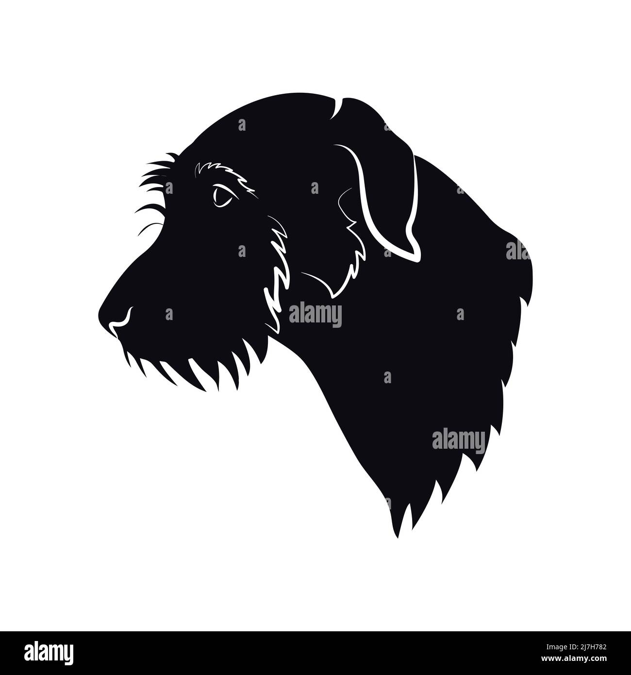 Chien de chasse irlandais. Logo avec chien sur fond blanc Illustration de Vecteur