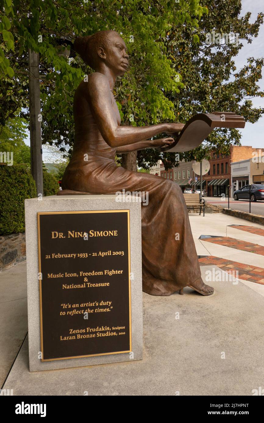 Statue de Nina Simone à Tryon en Caroline du Nord Banque D'Images