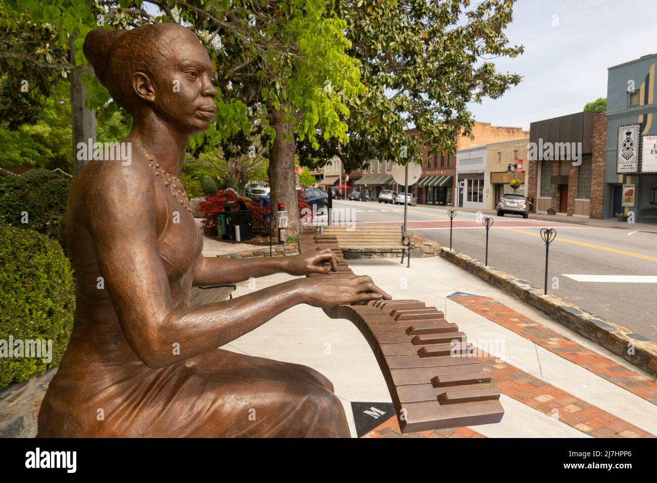 Statue de Nina Simone à Tryon en Caroline du Nord Banque D'Images