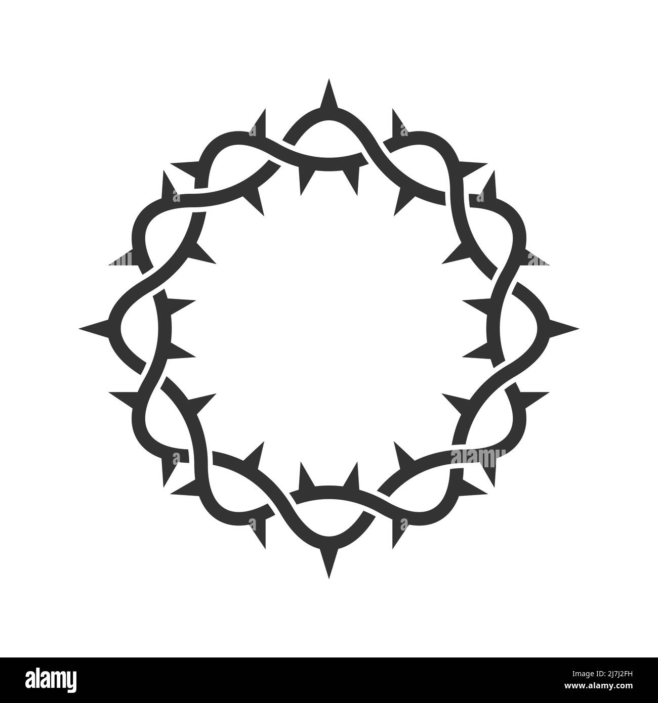 Logo Vector. Couronne d'épines du Seigneur et Sauveur Jésus-Christ. Illustration de Vecteur