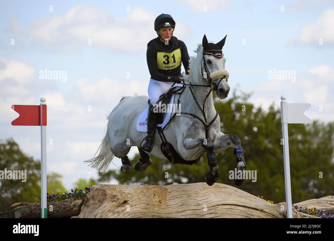 Essais de chevaux de badminton - Test de l'ensemble du pays - Badminton, Royaume-Uni. 07th mai 2022. Elizabeth Power à Soladoun pendant le test de l'ensemble du pays aux épreuves de badminton. Crédit photo : crédit: Mark pain/Alamy Live News Banque D'Images