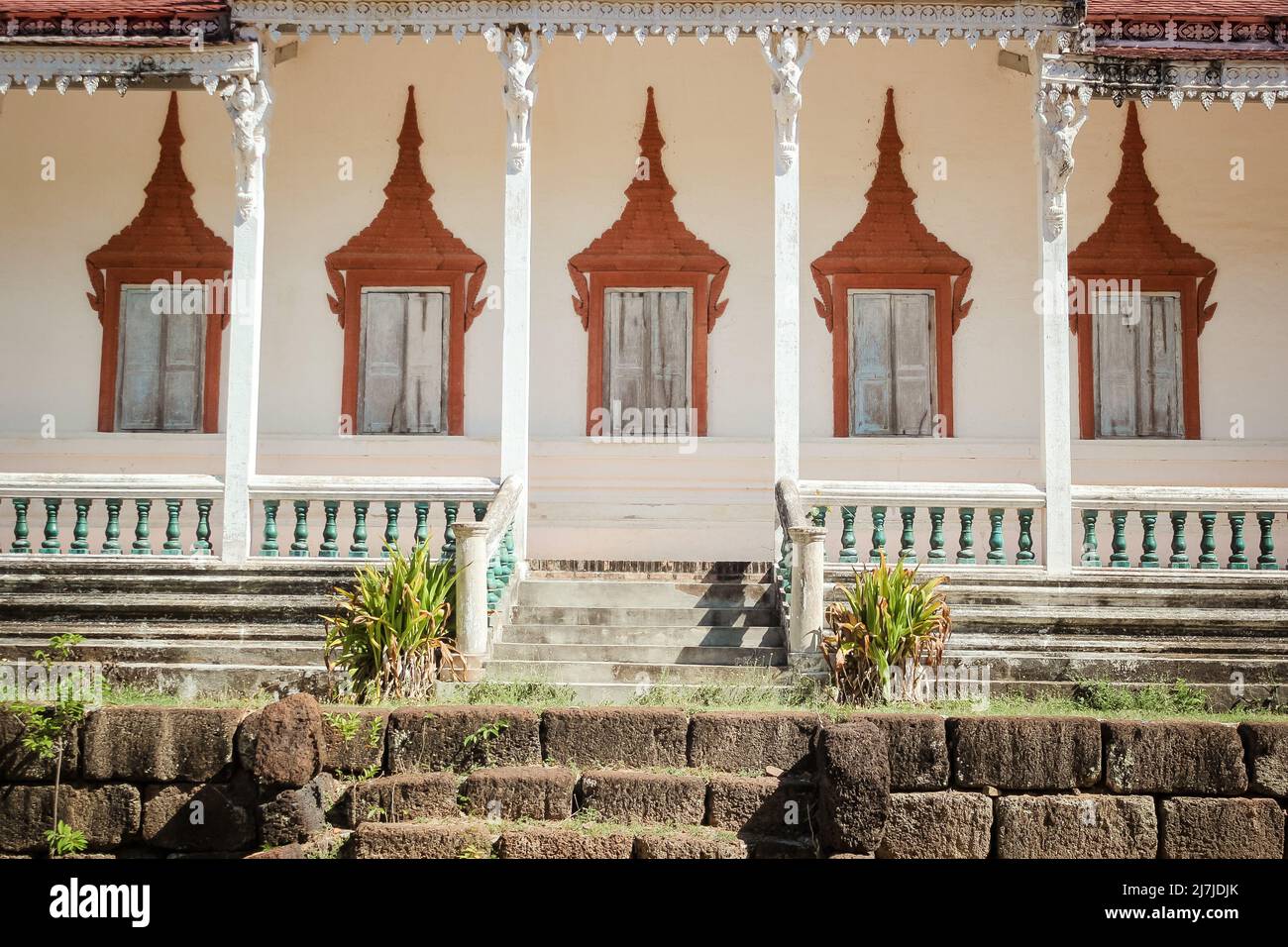 Ancien temple cambodgien de plus de cent ans Banque D'Images