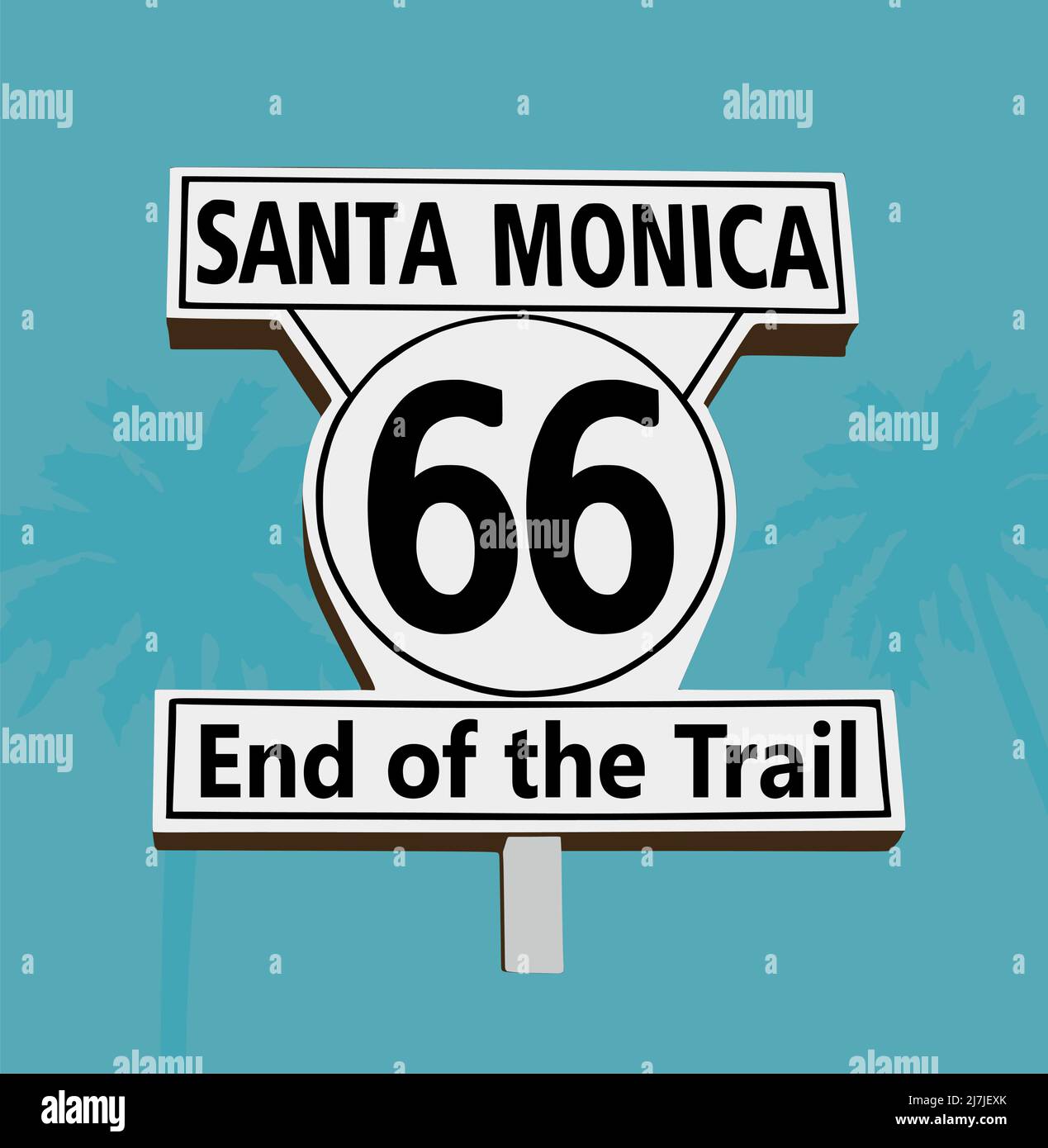 marque santa monica à Los Angeles Illustration de Vecteur