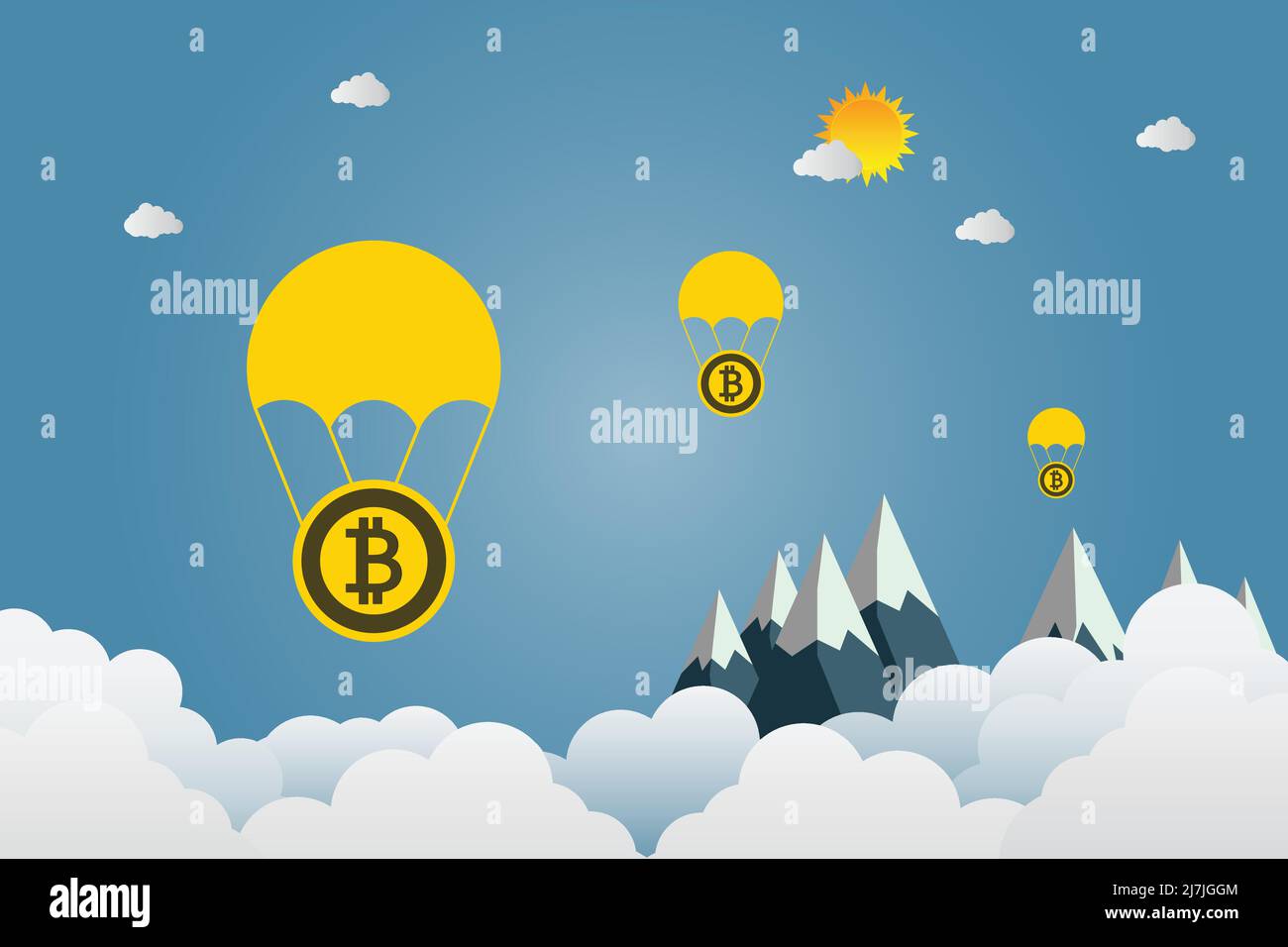 Bitcoin Flat vector.logo finance,scénario Illustration de Vecteur