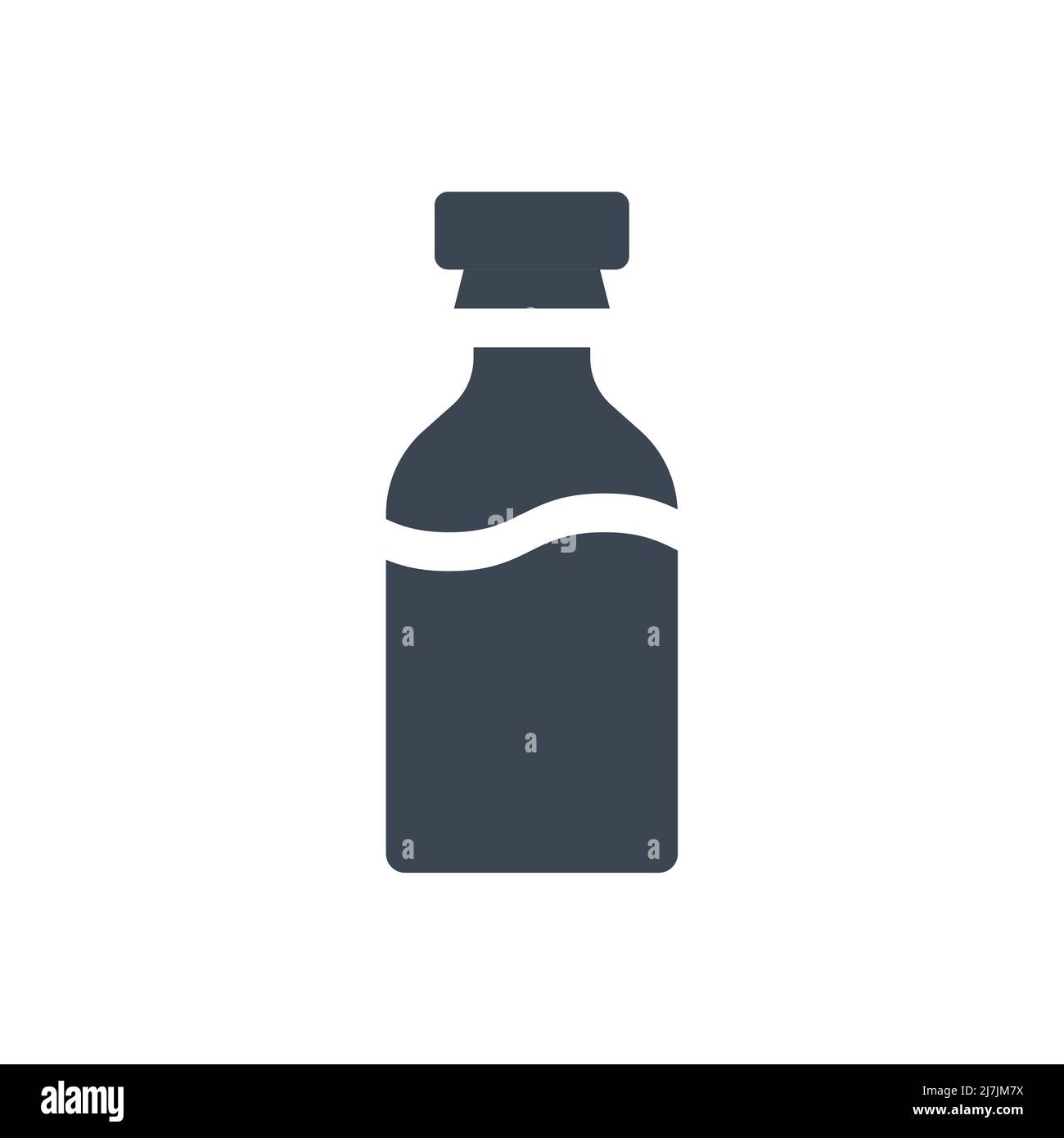 Icône de glyphe vecteur lié à une bouteille médicale. Affiche de bouteille. Icône médicaments. Isolé sur fond blanc Illustration de Vecteur