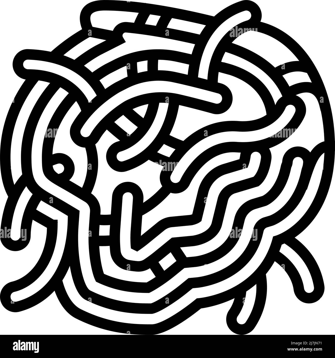 illustration vectorielle de l'icône représentant une ligne de pâtes épinards Illustration de Vecteur