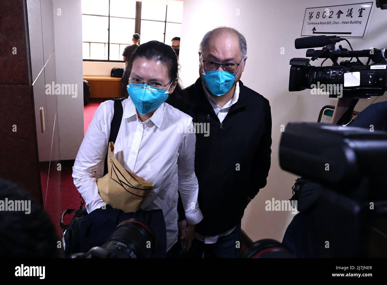Il A été Prit Ou Pris Le militant taïwanais Li Ming-che et son épouse Li Ching-yu quittent