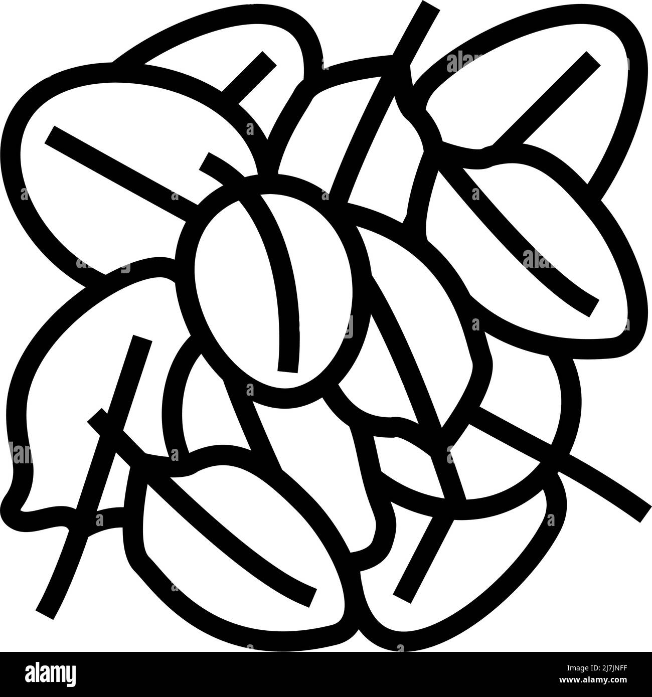 illustration vectorielle de l'icône de la ligne de pile d'épinards Illustration de Vecteur