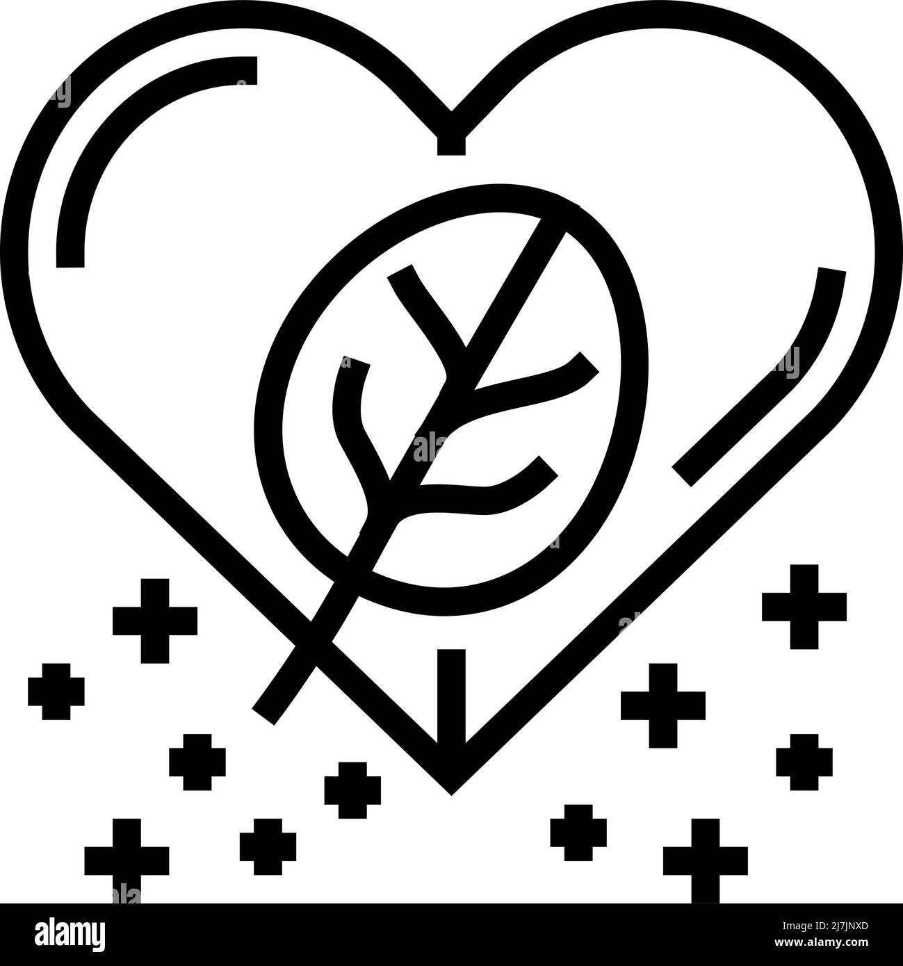 illustration vectorielle de l'icône de la ligne d'épinards sains Illustration de Vecteur