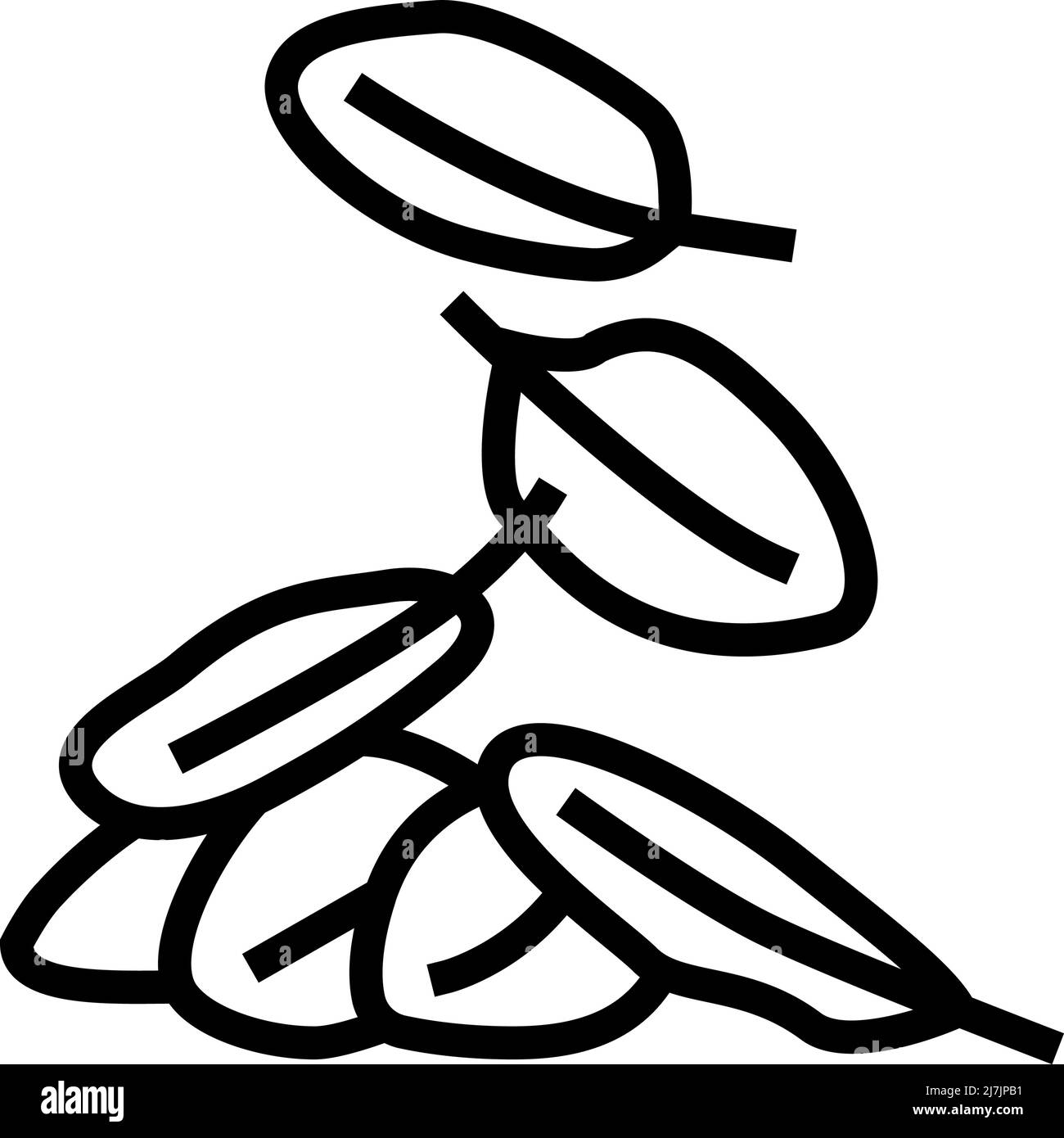 illustration vectorielle de l'icône représentant une ligne d'épinards Illustration de Vecteur