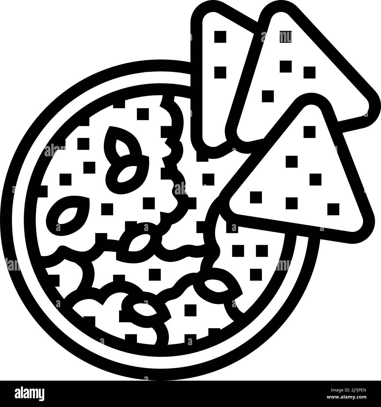 illustration vectorielle de l'icône représentant une ligne d'épinards trempés Illustration de Vecteur