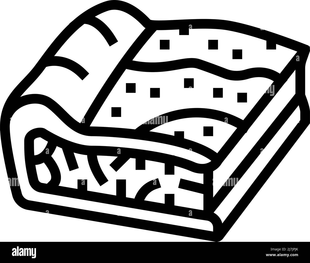 illustration du vecteur icône en forme de tarte avec une ligne d'épinards Illustration de Vecteur