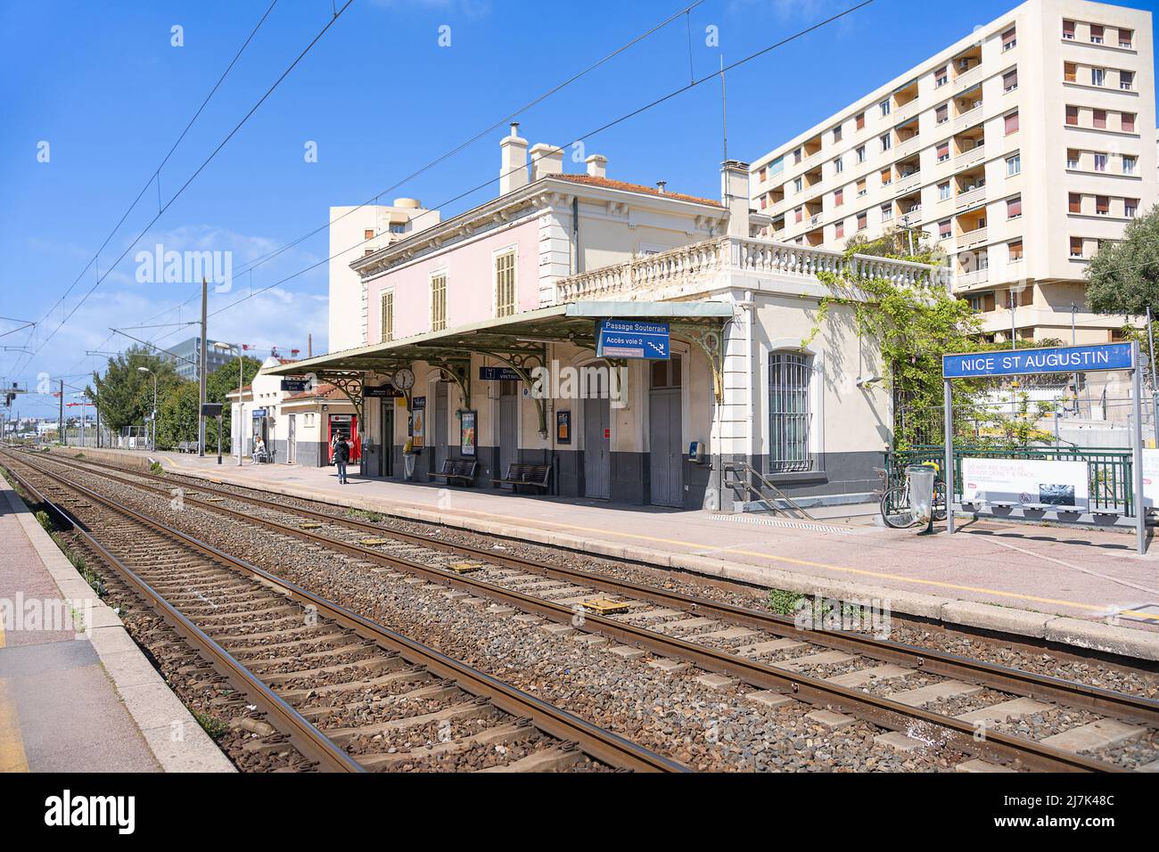 Gare de Nice St Augustin Banque D'Images