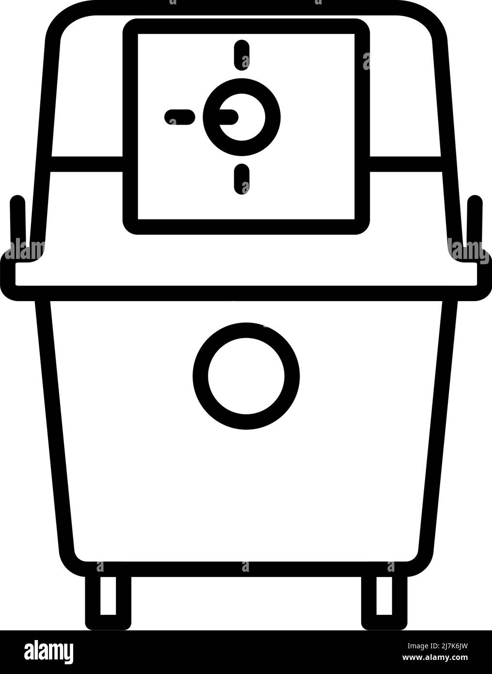 Icône de l'aspirateur. Contour en gras avec largeur de contour modifiable. Illustration vectorielle. Illustration de Vecteur