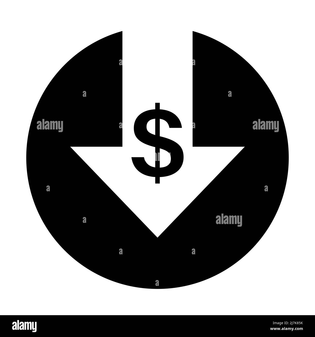 Vecteur d'icône de réduction des coûts pour la conception graphique, le logo, le site Web, les médias sociaux, l'application mobile, Illustration de l'interface utilisateur Illustration de Vecteur