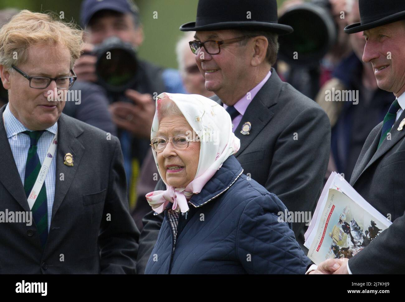 14th mai 2016 Windsor Royaume-Uni la reine Elizabeth au Royal Windsor Horse Show dans le domaine du château de Windsor. Banque D'Images