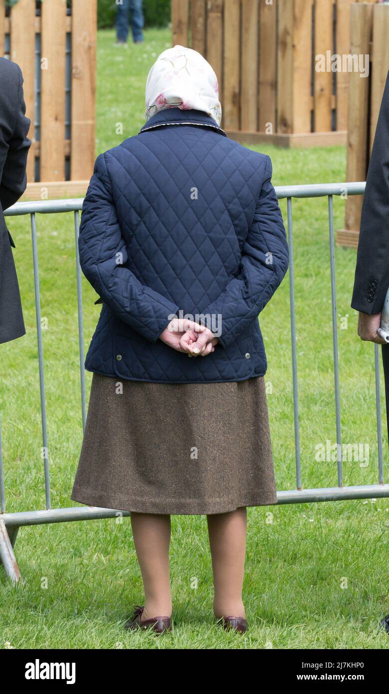 14th mai 2016 Windsor Royaume-Uni la reine Elizabeth au Royal Windsor Horse Show dans le domaine du château de Windsor. Banque D'Images